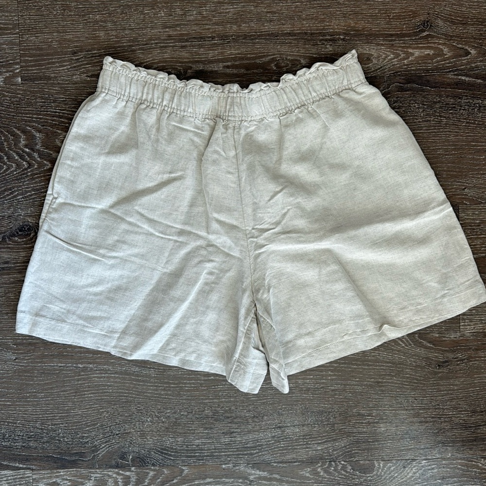 Linen cotton shorts